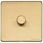 M Marcus Heritage Brass Vintage Range 1 Gang Multi Location Primary Dimmer Switch (Compatible with LED bulbs)