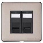 M Marcus Heritage Brass Vintage Range 2 Gang CAT6 Socket