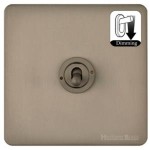 M Marcus Heritage Brass Vintage Range 1 Gang Dimming Toggle Switch