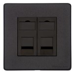 M Marcus Heritage Brass Vintage Range 2 Gang CAT6 Socket