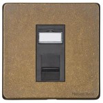 M Marcus Heritage Brass Vintage Range 1 Gang CAT6 Socket