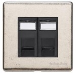 M Marcus Heritage Brass Vintage Range 2 Gang CAT6 Socket