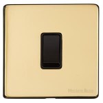 M Marcus Heritage Brass Vintage Range 1 Gang Intermediate Rocker Switch