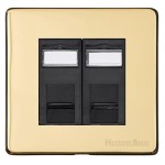 M Marcus Heritage Brass Vintage Range 2 Gang Master Line Socket