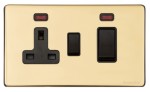 M Marcus Heritage Brass Vintage Range 45A Cooker Unit Switch/13A Socket