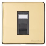 M Marcus Heritage Brass Vintage Range 1 Gang RJ11 Socket