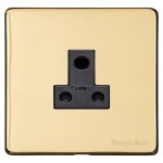M Marcus Heritage Brass Vintage Range 5 Amp 3 Round Pin Unswitched Socket