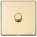 M Marcus Heritage Brass Vintage Range 1 Gang 2 Way Push On/Off Dimmer Switch (400 watts)