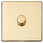 M Marcus Heritage Brass Vintage Range 1 Gang Trailing Edge LED Dimmer Switch