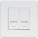 M Marcus Heritage Brass Vintage Range 2 Gang CAT6 Socket
