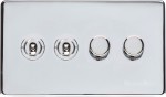 M Marcus Heritage Brass Studio Range 4 Gang Mixed Toggle Switch Dimmer Switch 2xToggle Switch 2xTED