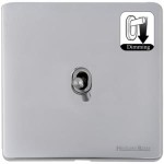 M Marcus Heritage Brass Studio Range 1 Gang Dimming Stockholm Toggle Switch