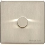 M Marcus Heritage Brass Studio Range 1 Gang Multi Location Primary Dimmer (Compatible with LED bulbs)