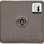 M Marcus Heritage Brass Studio Range 1 Gang Dimming Toggle Switch