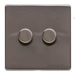 M Marcus Heritage Brass Studio Range 2 Gang Multi Location Secondary Dimmer (Compatible with LED bulbs)