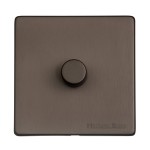 M Marcus Heritage Brass Studio Range 1 Gang Multi Location Primary Dimmer (Compatible with LED bulbs)