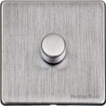 M Marcus Heritage Brass Studio Range 1 Gang Multi Location Primary Dimmer (Compatible with LED bulbs)