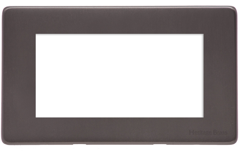 M Marcus Heritage Brass Verona Range 4 Module Euro Plate