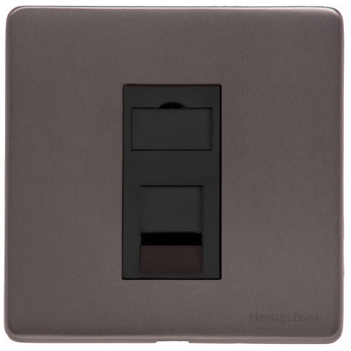 M Marcus Heritage Brass Verona Range 1 Gang RJ45 Socket