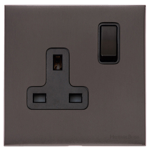 M Marcus Heritage Brass Windsor Range Single Switched Socket