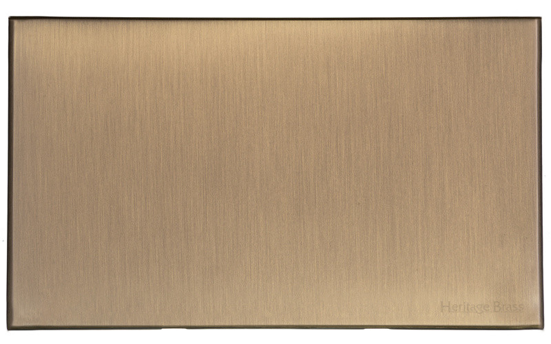 M Marcus Heritage Brass Windsor Range Double Blank Plate