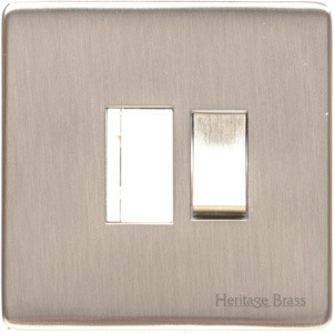 Heritage Brass Studio Range Switched Fused Spur Unit with White Trim