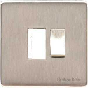 M Marcus Heritage Brass Studio Range Switched Fused Spur Unit with White Trim