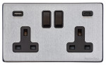 M Marcus Heritage Brass Vintage Range Double USB-A & USB-C Socket