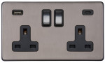 M Marcus Heritage Brass Vintage Range Double USB-A & USB-C Socket