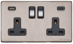 M Marcus Heritage Brass Vintage Range Double USB-A & USB-C Socket