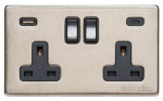 M Marcus Heritage Brass Vintage Range Double USB-A & USB-C Socket