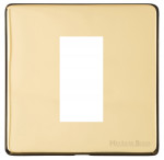 M Marcus Heritage Brass Vintage Range 1 Module Euro Plate