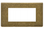 M Marcus Heritage Brass Vintage Range 4 Module Euro Plate