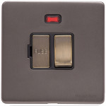Heritage Brass Verona Range Switched Fused Spur Unit with Neon Indicator