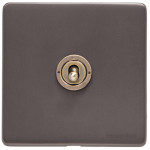 M Marcus Heritage Brass Verona Range 1 Gang Intermediate Toggle Switch