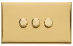 Heritage Brass Winchester Range 3 Gang Trailing Edge LED Dimmer Switch