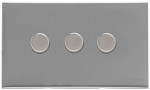 M Marcus Heritage Brass Winchester Range 3 Gang 2 Way Push On/Off Dimmer Switch (250 watts)