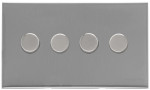 M Marcus Heritage Brass Winchester Range 4 Gang 2 Way Push On/Off Dimmer Switch (250 watts)