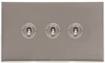 M Marcus Heritage Brass Winchester Range 3 Gang 2 Way Toggle Switch