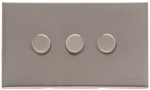 M Marcus Heritage Brass Winchester Range 3 Gang 2 Way Push On/Off Dimmer Switch (250 watts)