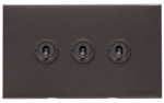 M Marcus Heritage Brass Winchester Range 3 Gang 2 Way Toggle Switch