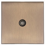 M Marcus Heritage Brass Windsor Range 1 Gang Isolated TV Coaxial Socket