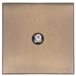 M Marcus Heritage Brass Windsor Range 1 Gang Satellite Socket