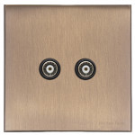 M Marcus Heritage Brass Windsor Range TV/FM Diplexed Socket