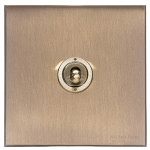 M Marcus Heritage Brass 1 Gang 2 Way Toggle Switch