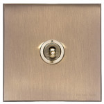 M Marcus Heritage Brass 1 Gang Intermediate Toggle Switch