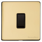 M Marcus Heritage Brass Vintage Range 1 Gang Intermediate Rocker Switch
