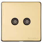 M Marcus Heritage Brass Vintage Range TV/FM Diplexed Socket