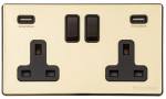 M Marcus Heritage Brass Vintage Range Double USB-A Socket