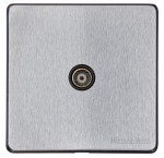 M Marcus Heritage Brass Vintage Range 1 Gang Non-Isolated TV Coaxial Socket